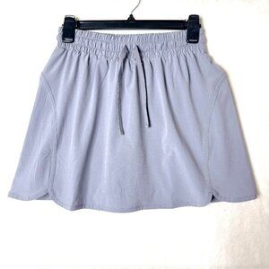 NEW BEYOND YOGA Stretch Woven In Stride Lined Mini Skort S Purple Gray